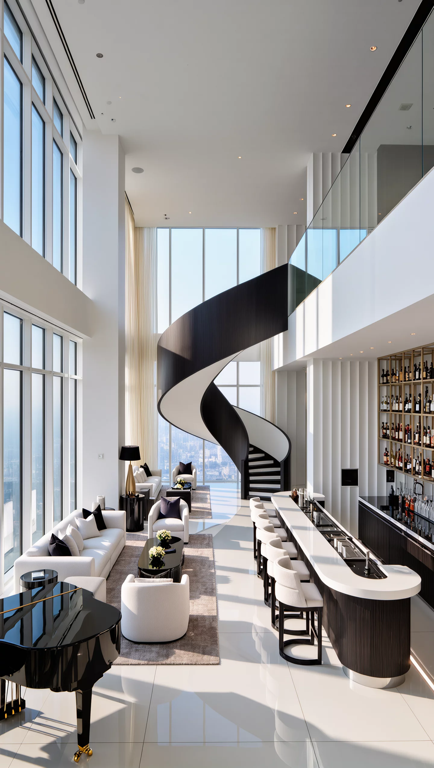 Opulent High-rise Penthouse Apartment Luxury Living | AI Image